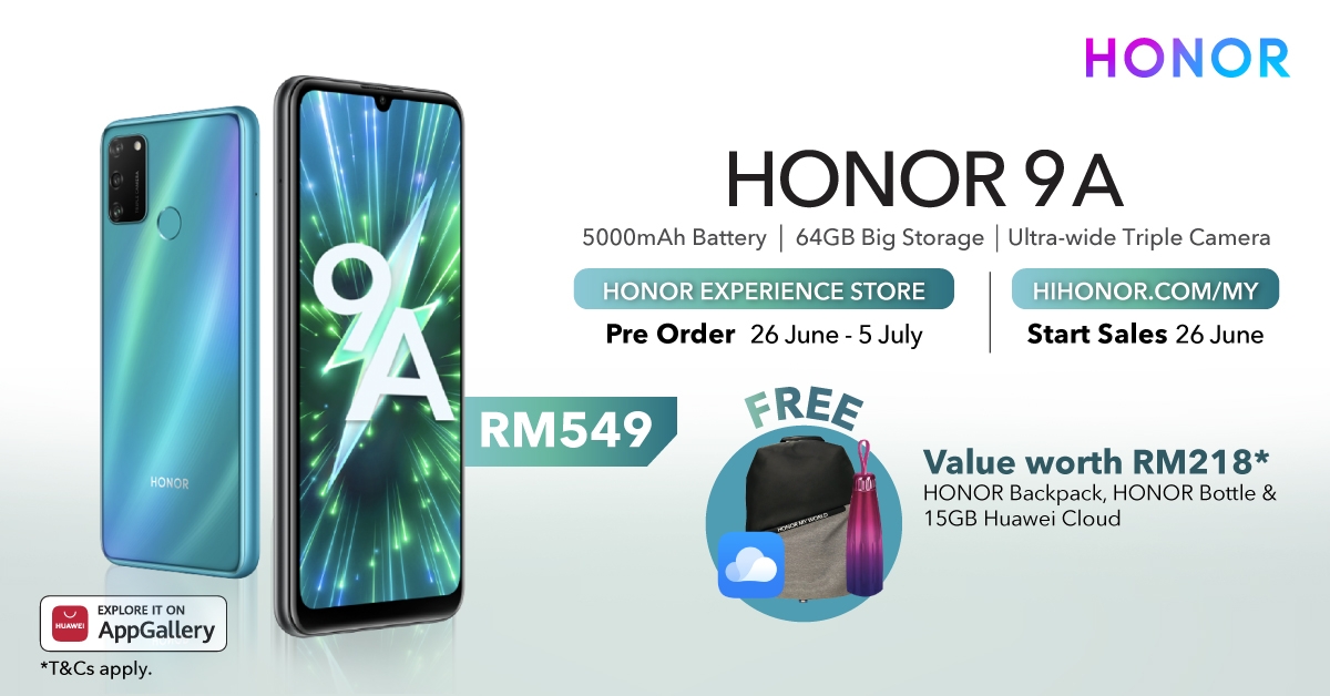 Honor 9A 将于周五（26日）在荣耀官网开卖