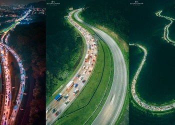 无人机摄影师 拍出哈芝节前夕塞车回乡“美照”！