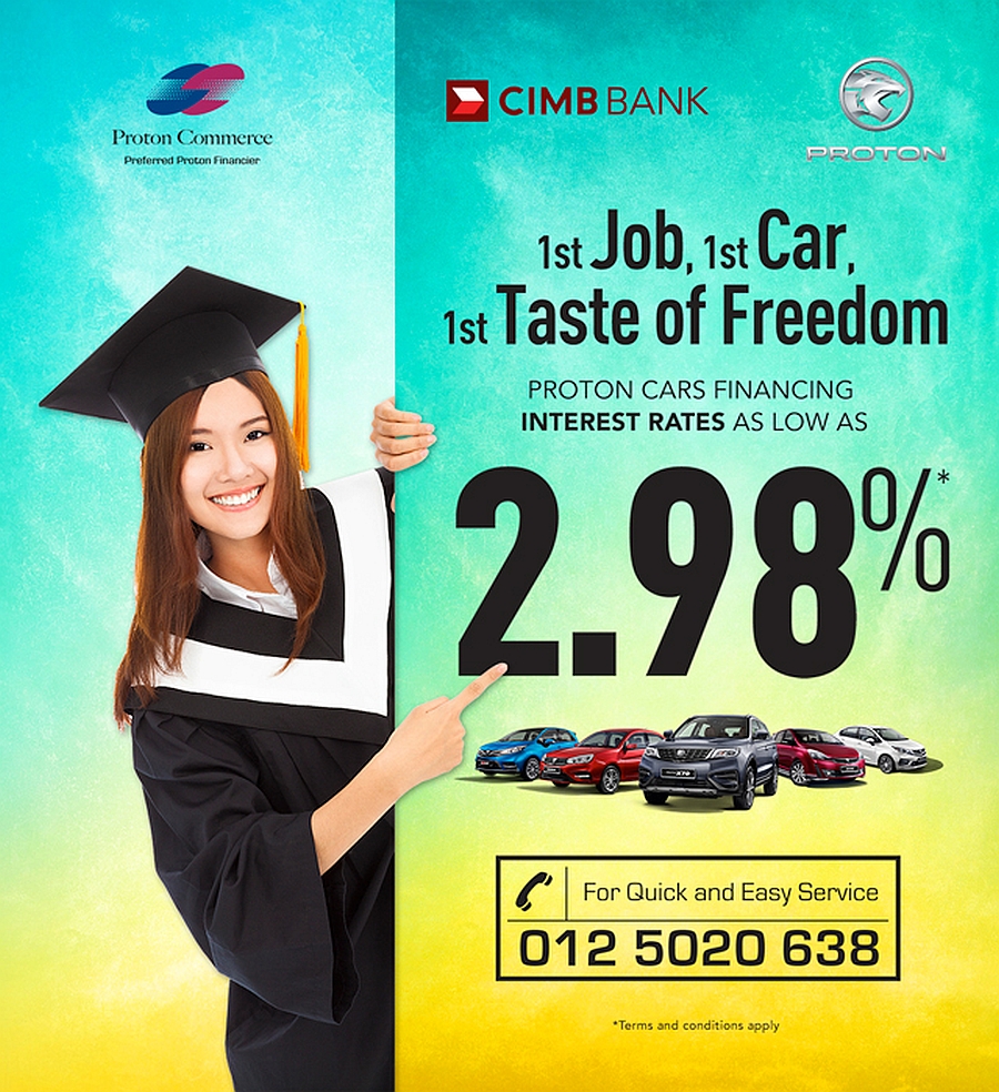 Proton offers fresh graduates HP loan with interest rate as low as 2.98% for their first car