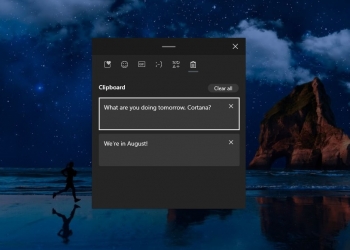 Windows 10添剪贴板 可插入表情符号和动图