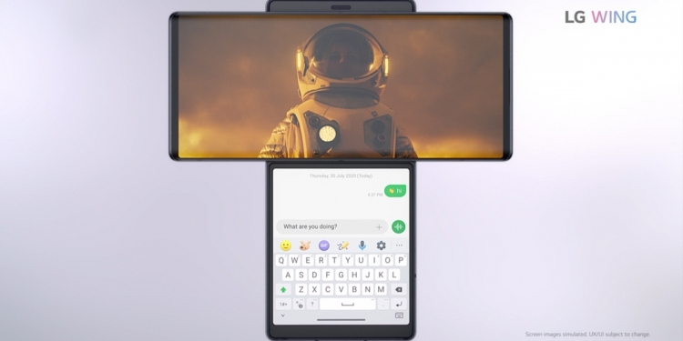 可旋转变成“云台模式”！ LG Wing 双屏手机造型独特