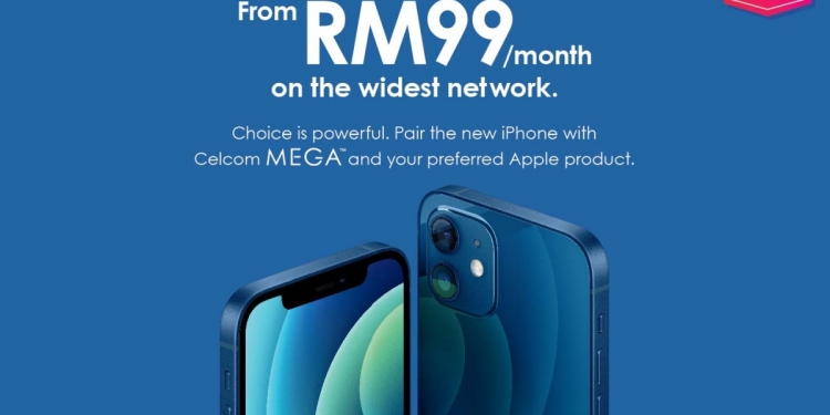 原装充电器免费送! Celcom iPhone 12 配套每月低至99令吉