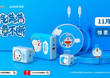 安克推出哆啦A梦联名快充配套 支持IPhone 12