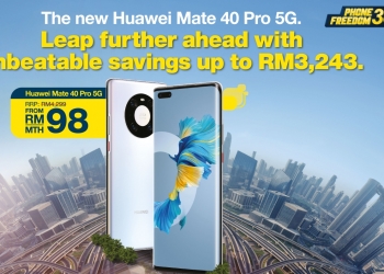 Digi推华为Mate 40 Pro配套 最低每月只需RM98