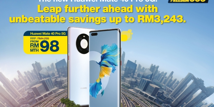 Digi推华为Mate 40 Pro配套 最低每月只需RM98