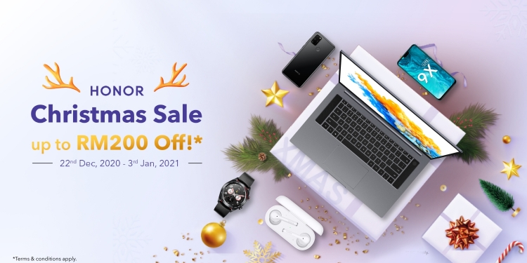 推出圣诞促销活动！ 购买荣耀产品可获得RM200折扣