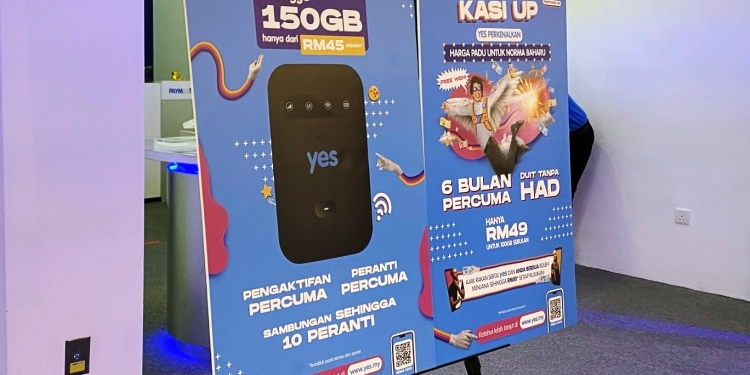 Yes 4G无线宽频配套 提供50GB数据与免费MiFi