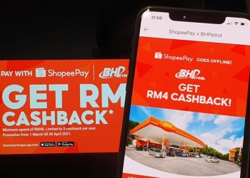 提供高达RM12回扣！Shopee Pay登陆BHPetrol