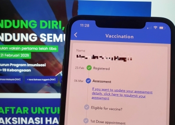 MySejahter显示第一次接种疫苗注册日期！