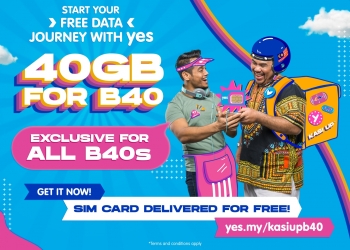 B40群体注意！Yes Kasi Up免费提供40GB上网数据