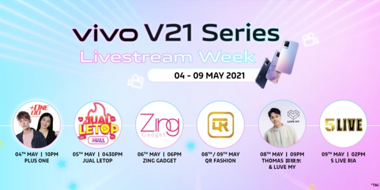 周末看直播赢手机!Vivo送你V21系列及优惠券
