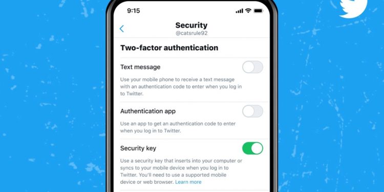 推特用户现可设定安全密钥 作为唯一双重认证方法