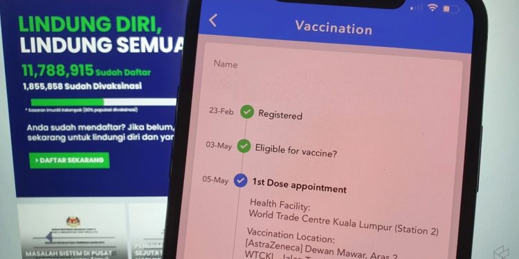 新功能！接种首剂疫苗前可在MySejahtera签同意书