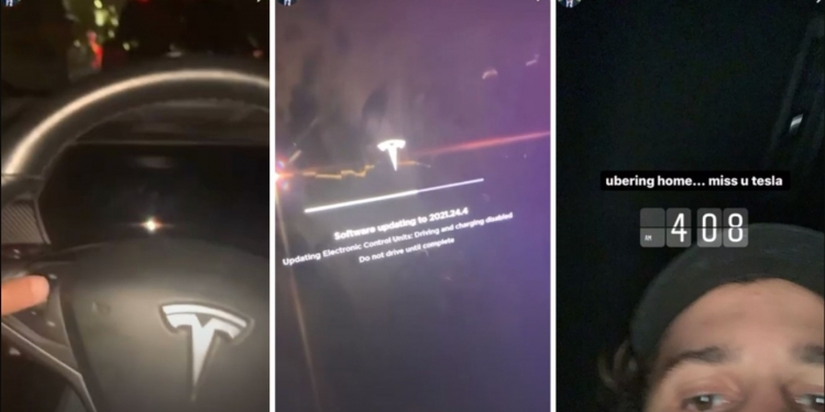 特斯拉汽车软件更新出包?用户被迫“弃”车搭Uber回家