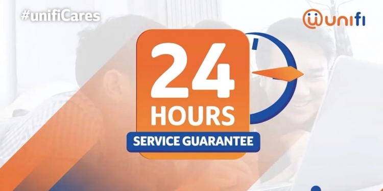 Unifi服务保证 ：24小时内未恢复用户可获RM50回扣