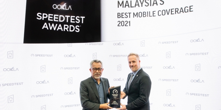 天地通获 Ookla Speedtest 大马最佳移动网络覆盖率奖