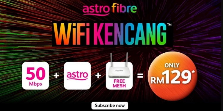 每月只需RM129.99 Astro推WiFi Kencang配套