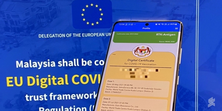 即日起 欧盟大马互认数码新冠疫苗证书