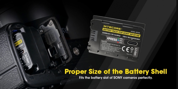 Nitecore推索尼Alpha相机可充电电池组UFZ100
