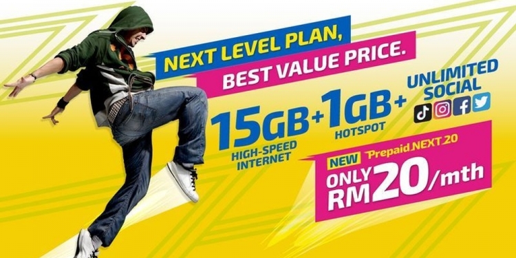 Digi推出Prepaid Next 20配套 让你享有无限社交及15GB高速数据 