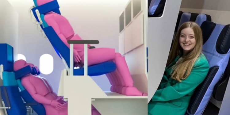 未来飞机经济舱创新设计 双层座椅容纳更多乘客