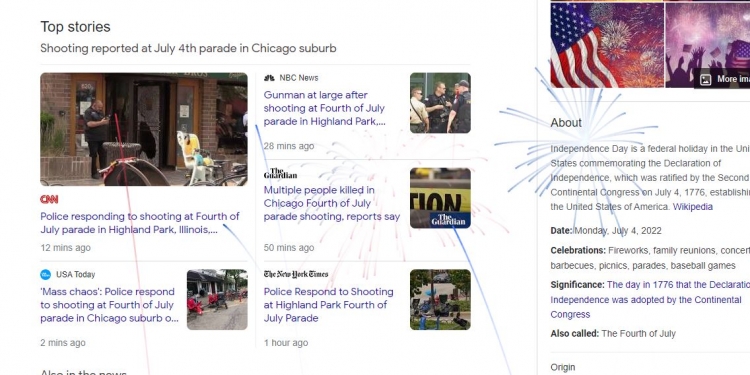 枪击新闻页面现烟花动画 惹部分美国人不满