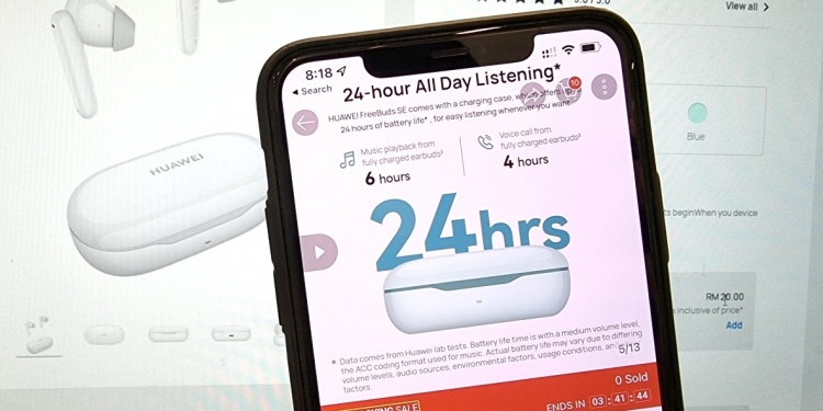 取消FreeBuds SE订单惹议!Shopee让客户以RM22优惠价购买