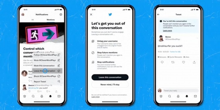取消关注被标记对话 推特新出Unmentioning功能