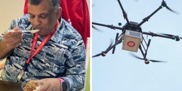 料使用无人机送货!亚航重推椰浆饭冰淇淋