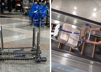 KLIA手推车原本可上电动扶梯！制造商：年久缺保养最好别这样用了