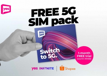 Yes 5G无限后付数据配套 可免费试用一个月!