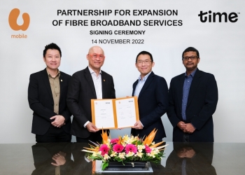 U Mobile与Time携手合作 将固定光纤宽频覆盖扩至650%