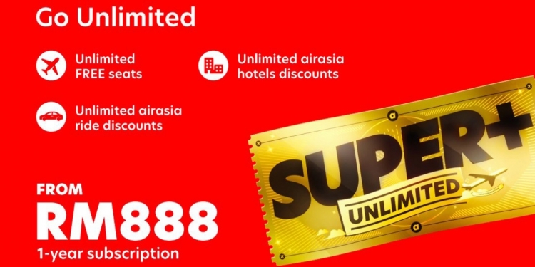 亚航修改Super+通行证订阅服务 价格每年RM888起