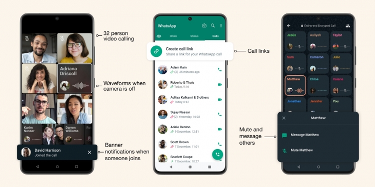 群组视频通话增至32人！WhatsApp测试多项新功能