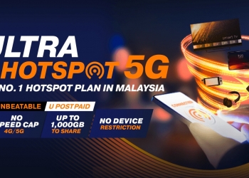 不再限制热点配额！ U Mobile推Ultra Hotspot 5G限时促销