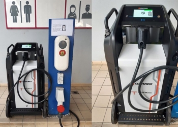 输出功率为22kW!甘孟休息站暂用Kempower T-Series便携式直流充电桩