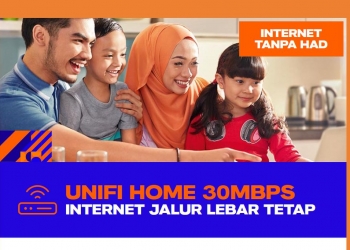 TM Unifi 30Mbps家庭光纤宽频 每月RM69
