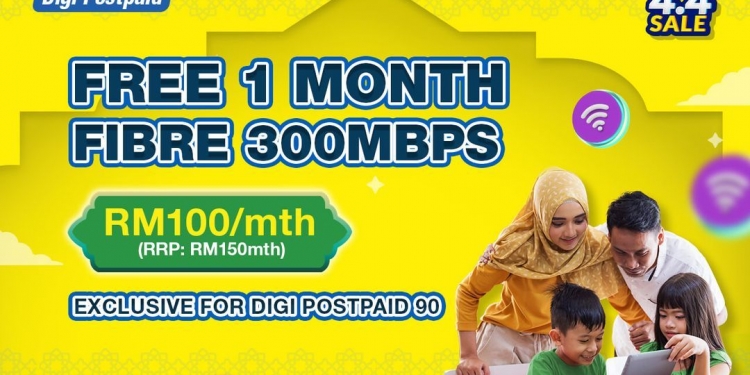 CelcomDigi 4.4优惠 300Mbps光纤宽频配套每月RM100