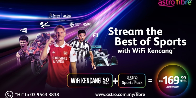 为体育迷而设！Astro Fibre+Sports TV配套从每月RM169.99起