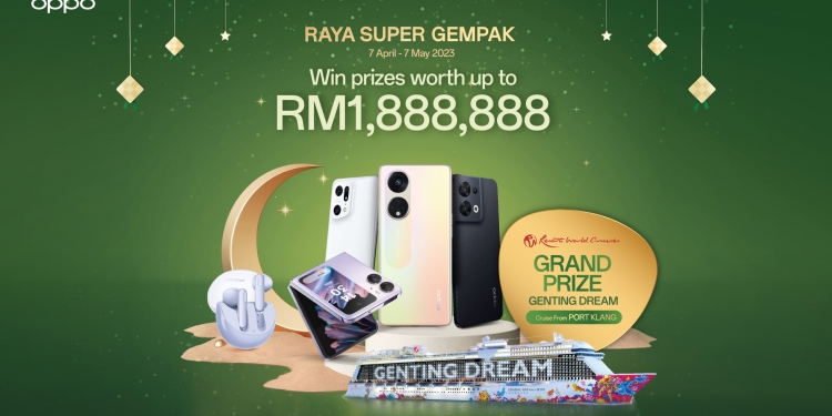 指定优惠期间购买Oppo手机 有机会赢取邮轮旅游船票!