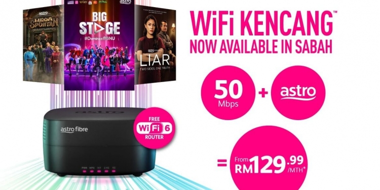 Astro Fiber覆盖更多沙巴家庭 光纤及电视配套RM129.99起