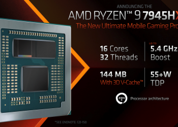 提高游戏性能!AMD推全新Ryzen 9 7945HX3D处理器
