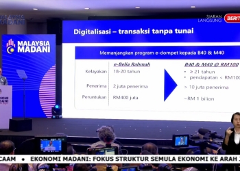 21岁以上年入少过10万国民 首相：政府给你RM100电子现金