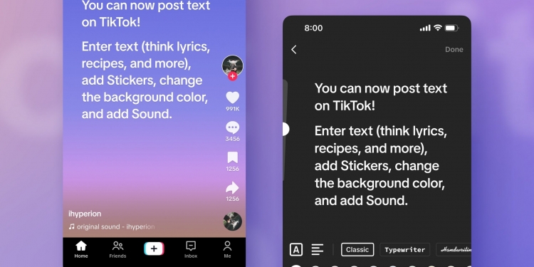 再有平台挑战推特! TikTok新增纯文字内容功能