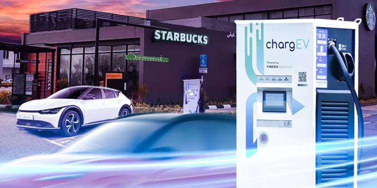 位于Indera Mahkota星巴克  关丹再添60kW直流充电器