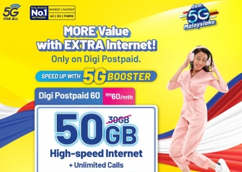 Digi Postpaid 60配套升级至50GB 月费仅RM60