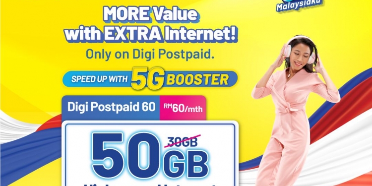 Digi Postpaid 60配套升级至50GB 月费仅RM60