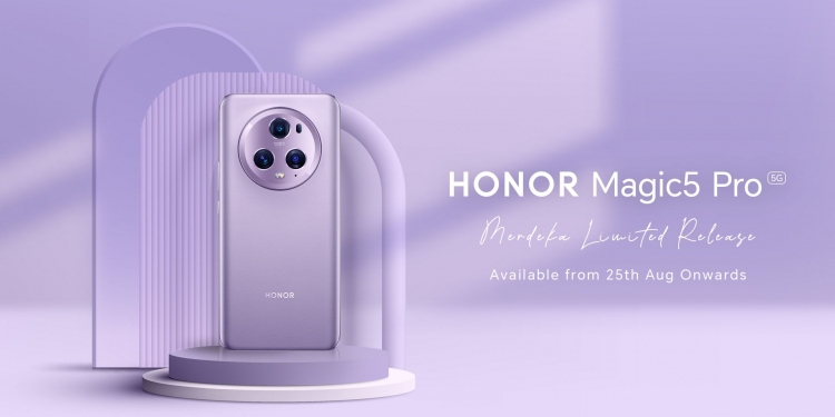 珊瑚紫Merdeka限量版Honor Magic 5 Pro 825开卖