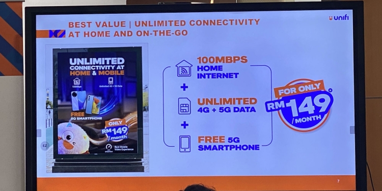 赠5G手机！Unifi光纤和后付配套月费RM149起
