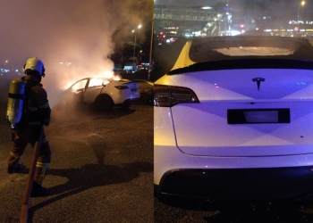 消拯局证实有辆特斯拉在蒲种起火